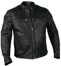 Men'sLeatherJacketwithDoublePiping