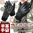 【送料無料!】防寒・防風! 本革 [Genuine Shee...