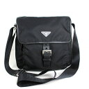 プラダ ショルダーバッグ ブラック PRADA 黒 ナイロン極美品 斜め掛けかばん q285 【中古】