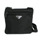 プラダ ショルダーバッグ ブラック PRADA 黒 ナイロン 美品 ミニバッグ 斜め掛けかばん q528 【中古】