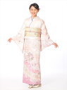 正絹訪問着レンタルフルセット8AD252/レンタル訪問着/正絹/お呼ばれレンタル/結婚式/パーティ/入学式/七五三/ピンク/四季花丸紋/149cm〜170cm位まで/足袋・肌着プレゼント/往復送料無料/fy16REN07