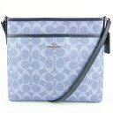 【COACH コーチ】29210 SVLID シグネチャー PVC レザー ジップ ファイル クロスボディー ショルダーバッグ SIG ZIP FILE XBODY ライトデニム 【アウトレット】【新品】