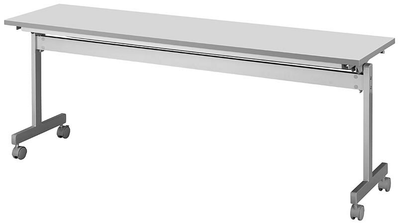 スタッキングテーブル（跳ね上げ式会議用テーブル）棚付き・幕板なし MFS1845A-W W1800xD450xH705mm