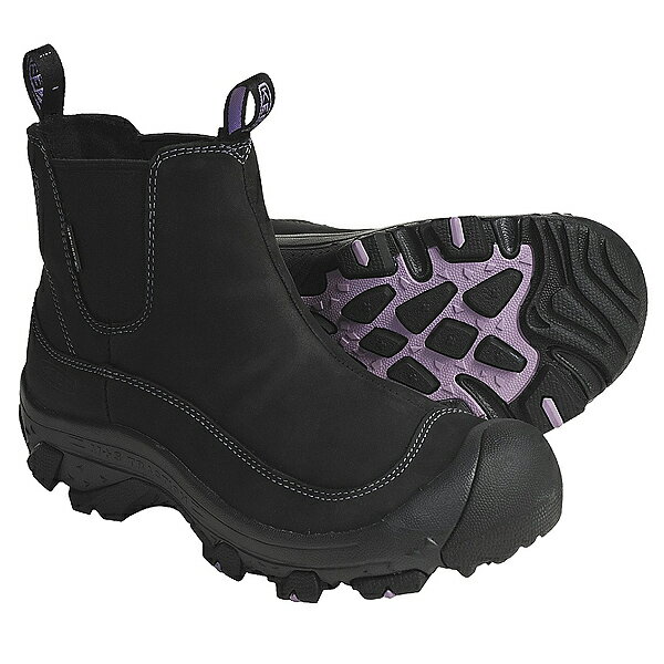 【お取り寄せ】 キーン ウィメンズ アンカレッジ ブーツ Keen Women's Anchorage Boots Black/Regal Orchid 【スリップオンブーツ 防寒ブーツ ウィンターブーツ】 【山ガール ファッション ブランド】 