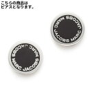 マークジェイコブス ロゴ ピアス ブラック/シルバー Marc Jacobs Enamel Logo Disc Stud Earrings 【レディース ファッション ブランド】