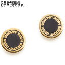 (取寄)マークジェイコブス ピアス ブラック/ゴールド エナメル ロゴ ディスク スタッズ Marc Jacobs Enamel Logo Disc Stud Earrings