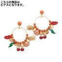 トリーバーチ ピアス シルベン チャーム フープ ピアス Tory Burch Sylvan Charm Hoop Earrings Multi/Worn Shiny Brass