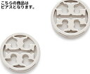 (取寄)トリーバーチ ピアス シルバー ロゴ サークル スタッズ Tory Burch Logo Circle Stud Earrings【コンビニ受取対応商品】