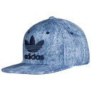 アディダス オリジナルス キャップ 青 ブルー デニム adidas ORIGINALS Trefoil Plus Snapback cap BH7005【コンビニ受取対応商品】