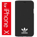 アディダス オリジナルス iPhoneX ケース 手帳型 ブ...