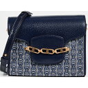 【クーポンで最大2000円OFF】(取寄)トリーバーチ ジェミニ リンク ジャカード スモール クロスボディ バッグ Tory Burch Gemini Link Jacquard Small Crossbody Bag Navy