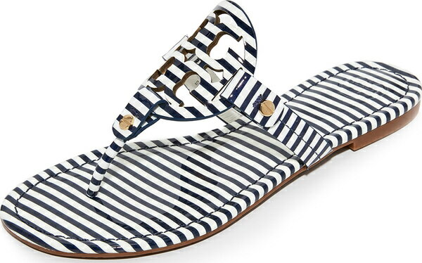 ()Tory Burch Women's Miller Thong Sandals g[o[` fB[X ~[ gO T_ Nautical Stripe