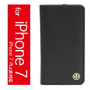 ()Tory Burch Parker Leather Folio iPhone 7 Case g[o[` p[J[ U[ tHI iPhone 7 P[X Black