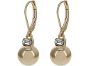 (取寄)ローレン ラルフローレン レディース ストーン ビーズ ドロップ ピアス LAUREN Ralph Lauren Women's Stone Bead Drop Earrings Gold/Crystal