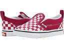 (取寄)バンズ スリップオン V (インファント/トドラー) Vans Kids Slip-On V (Infant/Toddler) (Checkerboard) Cerise/True White