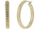 (取寄)ローレン ラルフローレン レディース 30 ミリ リブド フープ ピアス LAUREN Ralph Lauren Women's 30 mm Ribbed Hoop Earrings Gold