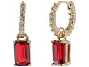 (取寄)ローレン ラルフローレン レディース バケット ハギー ピアス LAUREN Ralph Lauren Women's Baguette Huggie Earrings Gold/Red/Crystal