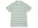 ショッピングトップス (取寄) ビリーリード メンズ ショート スリーブ スリム フィット ポロ シャツ ウィズ ポケット Billy Reid Mens Short Sleeve Slim Fit Pensacolo Polo Shirt with Pocket Sea Green/Grey/White Tri Stripe