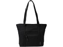 (取寄) ヴェラ ブラッドリー コットン スモール ヴェラ トート バッグ Vera Bradley Cotton Small Vera Tote Bag Black/Recycled Cotton