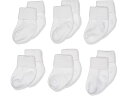 (取寄) ジェフリーズ ソックス ボーイズ ベイビー ボーイズ ニューボーン ターン カフ ブーティ 6 ペア パック Jefferies Socks boys Baby Boys Newborn Turn Cuff Bootie 6 Pair Pack White