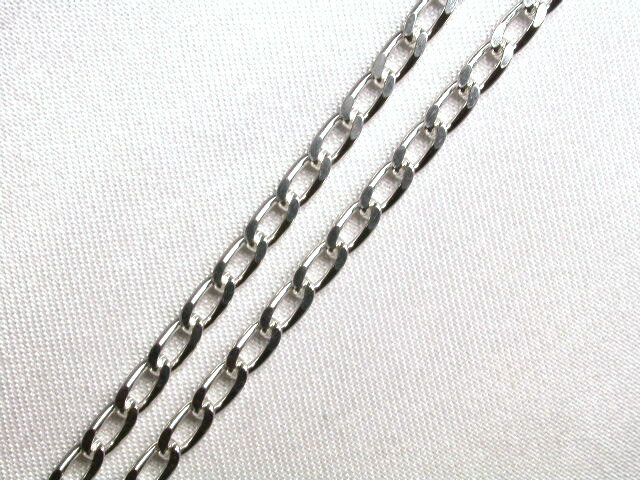 Silver925長キヘイチェーン0.8幅2.8mm60cmシルバーチェーン　188-177