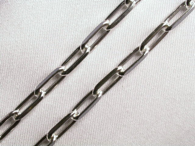 Silver925長アズキチェーン2面カット1.25幅3.8mm40cmシルバーチェーン　188-244