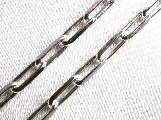 Silver925長アズキチェーン2面カット1.5幅4.5mm50cmシルバーチェーン　188-249