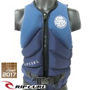 ブラック WK17BM リップカール メンズ WAKEBOARD ウエイクボードベストライフジャケット ウエットスーツ ファスナー ワンバックル【2017NEW】