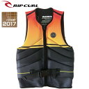 ブラックオレンジ WK27DM リップカール WAKEBOARD ウエイクボードベストライフジャケット ウエットスーツ ファスナー ワンバックル【2017NEW】