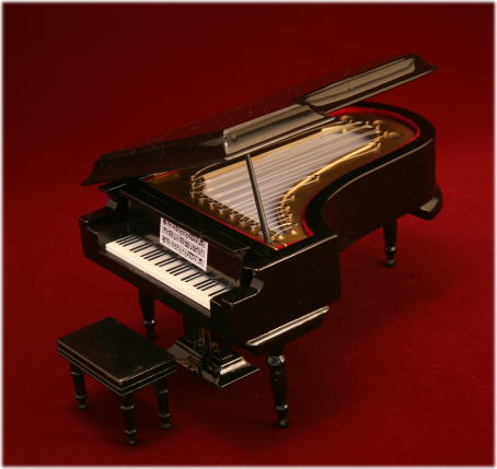 ミニチュア楽器　グランドピアノ　18cm　黒...:auc-just-on:10000061