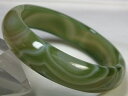 ■龍香堂■☆緑系瑪瑙(メノウ)バングル(58mm)v44