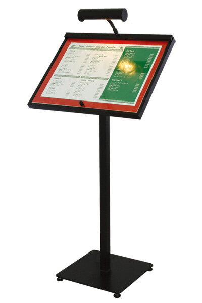 【送料無料】LEDライト付きメニュースタンド（挟み込み型） 　メニュー置き　飲食店看板　サービス業看板