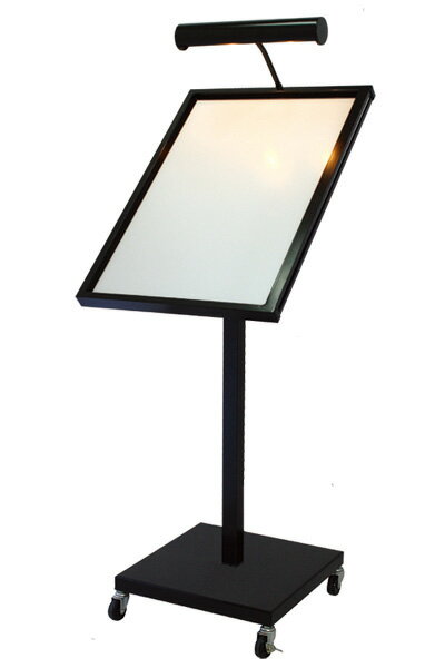 【送料無料】LEDライト付きメニュースタンド（差し込み型） 　メニュー置き　飲食店看板　サービス業看板