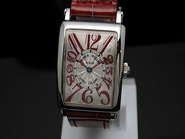 ◆フランクミュラー FRANCK MULLER◆ レディース/ロングアイランド/SS×クロコ/シルバー 【LW102】【税込価格】【質屋出店】【中古】【あす楽対応】