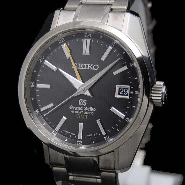 グランドセイコー Grand Seiko GS 【保】メンズ時計/GMT/マスターショップ限定/チタン/裏スケ/ハイビート/黒 【MW675】