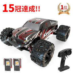 DEERC ラジコン <strong>ラジコンカー</strong> オフロード 電動RCカー <strong>速い</strong> 高速 4wd 子供 40km/h RCカー 1/18 リモコンカー 2.4Ghz無線操作 防振 耐衝撃 防水 乗り越え 四輪駆動 レーシング 40分間走れ バッテリー2個付 USB充電 抜群 国内認証済み 9300 送料無料