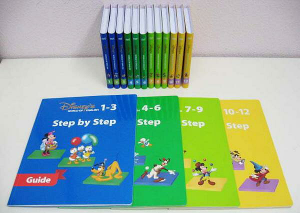 【新着】◆ステップバイステップ【?2008年】(宝箱・アクティビティボックス無)◆ディズニー英語システム【中古】ワールドファミリー DWE 英語教材 幼児教材 子供教材 知育教材