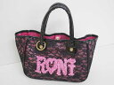 【値下げ!】〈ロニィ/RONI〉トートバッグ/サブバッグ 黒 花柄【中古 USED】子供 キッズ kids 女の子 春夏秋冬