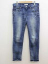 ◇RED CARD/レッドカード◇25thanniversary/ダメージ・ペイント加工カットオフデニムパンツ/25506/アニバーサリー/ジーンズ/ストレッチ/シンプル インディゴ レディース 25【中古 古着 USED】春夏秋冬 805002