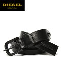 ■DIESEL BLACK GOLDディーゼルブラックゴールドメンズ■コードループスタッズ細レザーベルトdie-m-a-28-019