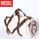 ■DIESELディーゼルメンズ■レザーアクセントコットンキャンバス生地2WAYドラムバッグdie-m-a-34-8225/6 10:00〜5/8 1:59まで☆お1人様1点限り