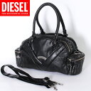 ★DIESELディーゼルレディース★3wayストラップ付きメタルプレートショルダーボストンハンドバッグ鞄かばんdie-l-a-35-305