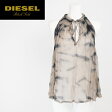 ★DIESEL BLACK GOLD ディーゼル ブラックゴールド レディース★総シルク タイダイ柄 シースルー ...