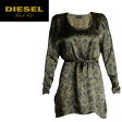 ★DIESEL BLACK GOLD ディーゼル ブラックゴールド レディース★シルク 長袖 リボンベルト ワンピ...