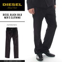 ■DIESEL BLACK GOLD ディーゼル ブラックゴールド メンズ■微ストレッチ 別珍 ベルベット ストレートパンツ【PANTRENDYS】【サイズ44〜48】【ブラックパープル】die-m-p-68-442