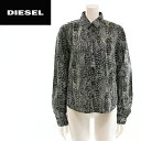 ★DIESEL ディーゼル レディース★総柄 コットン 長袖...