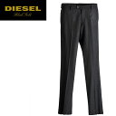 ■DIESEL BLACK GOLD ディーゼル ブラックゴールド メンズ■圧縮ウール地 テーパード スラックスパンツ【PIECEPULL】【サイズ44〜50】【ブラック】die-m-p-68-452
