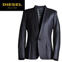■DIESEL BLACK GOLD ディーゼル ブラックゴールド メンズ■ウール混 センターベント アシンメトリーデザイン テーラードジャケット【JACLONY】【サイズ44・46・48】【ダークネイビー×ブラック】die-m-o-74-389