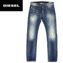 ■DIESEL ディーゼル メンズ■ダメージ加工 クラッシュ加工 ヒゲ加工 ストレート ジーンズ デニム パンツ【THAVAR】【W28?38】【L32】【ミディアムインディゴ】die-m-p-79-010