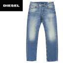 ■DIESEL ディーゼル メンズ■ヒゲ加工 ダメージ加工 ストレッチ ストレート ジーンズ デニム パンツ【WAYKEE】【W29〜33】【L32】【ミディアムインディゴ】die-m-p-79-013